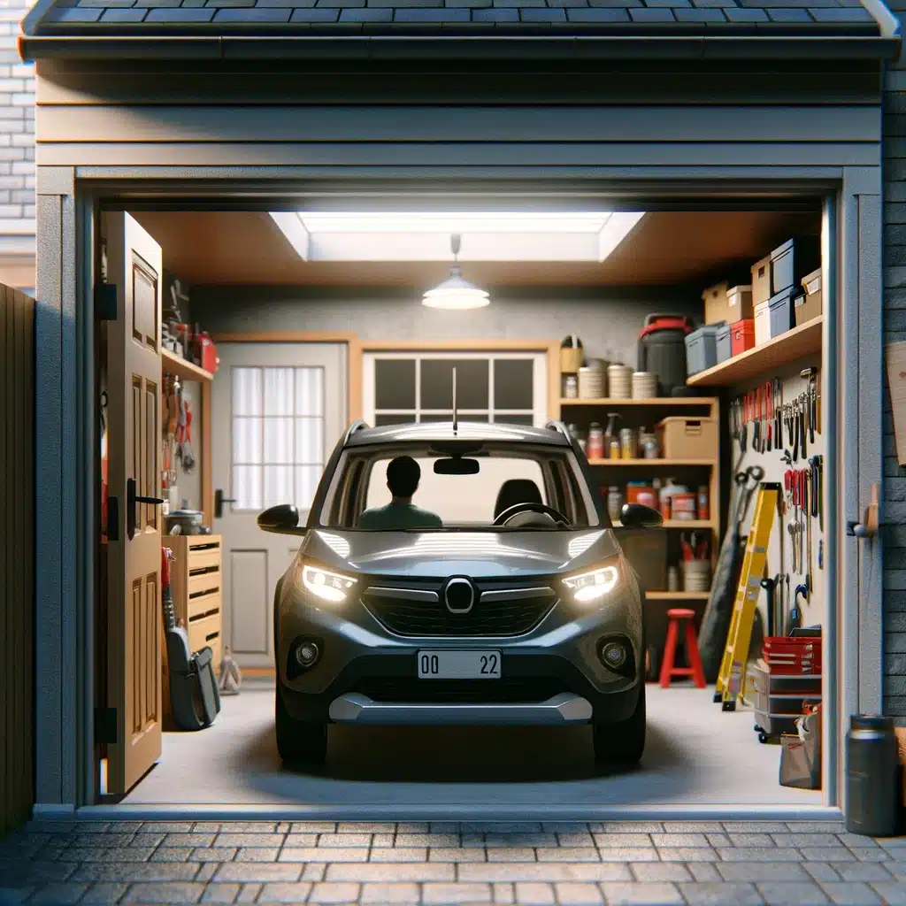 how to connect garage door opener to car