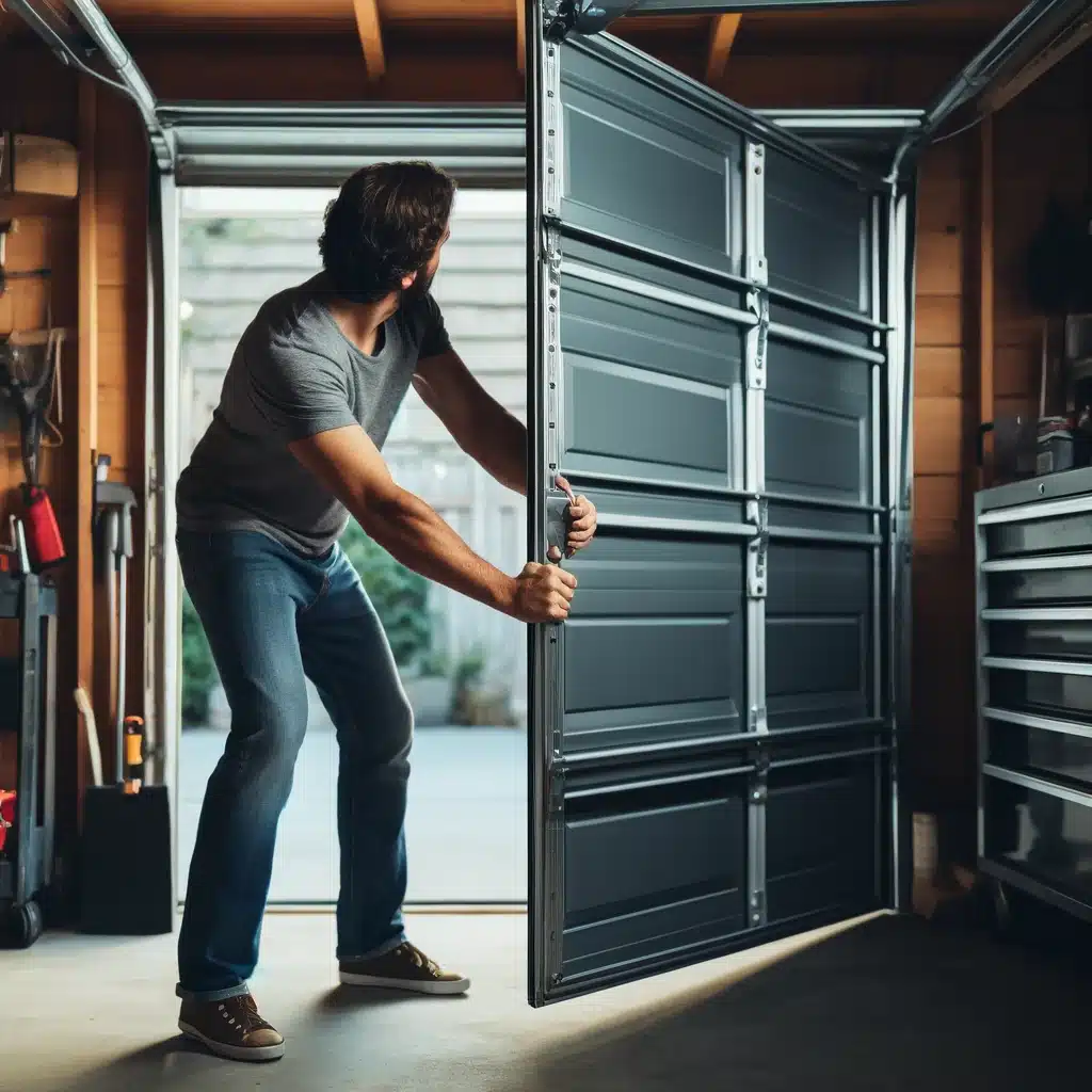 how to manually close a garage door